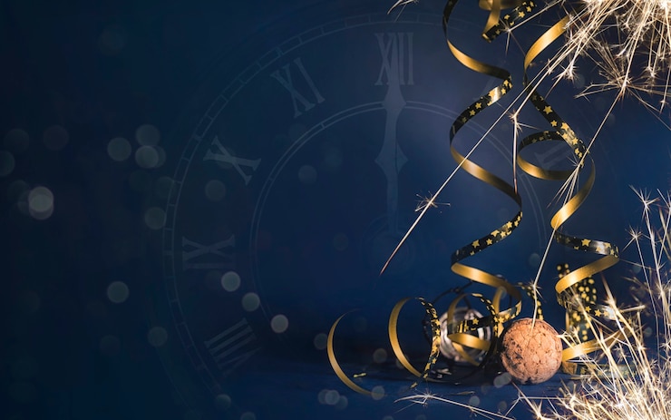 Photo happy new year 2020. christmas and new year holidays background, winter season.