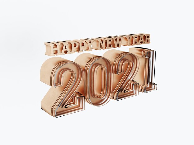 사진 새해 복 많이 받으세요 2021 황금 굵은 글자 흰색 절연
