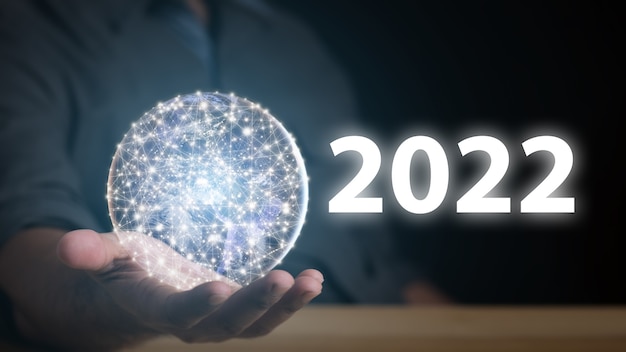 Concetto di felice anno nuovo 2022