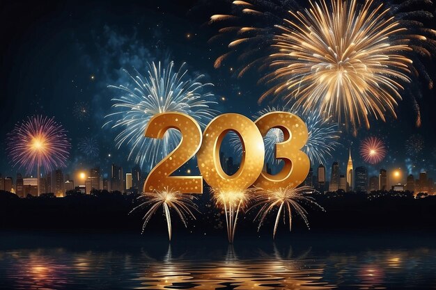 HAPPY NEW YEAR 2023 Celebration New Years Eve Silvester 2023 holiday backgroun