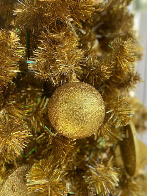 Foto felice anno nuovo 2023 e decorazione dell'albero di natale