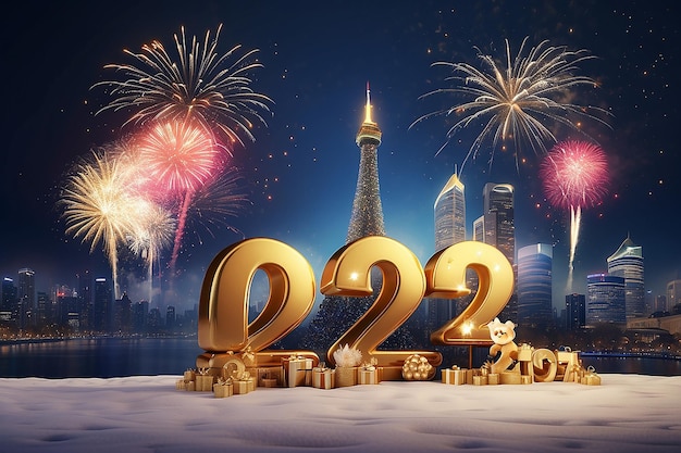 Foto buon anno nuovo 2024 ai generato