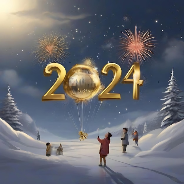 HAPPY NEW YEAR 2024 AI