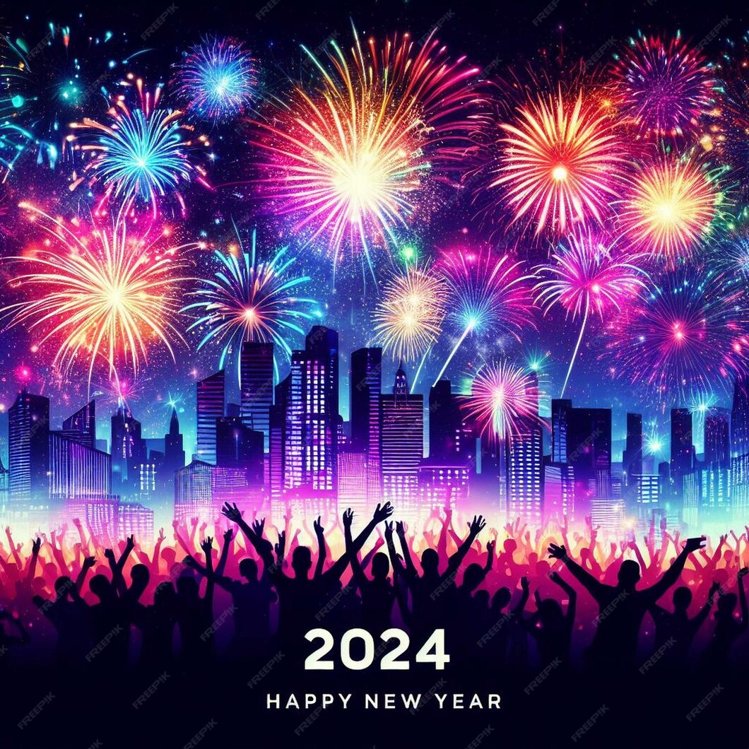 Premium AI Image Happy New Year 2024 background images New year 2024
