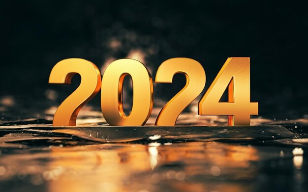 Happy new year 2024 banner background