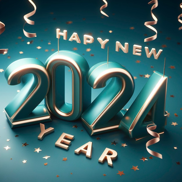 Photo happy new year 2024 greetings