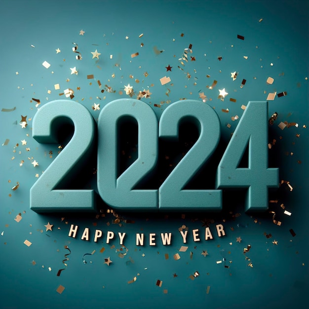 Photo happy new year 2024 greetings