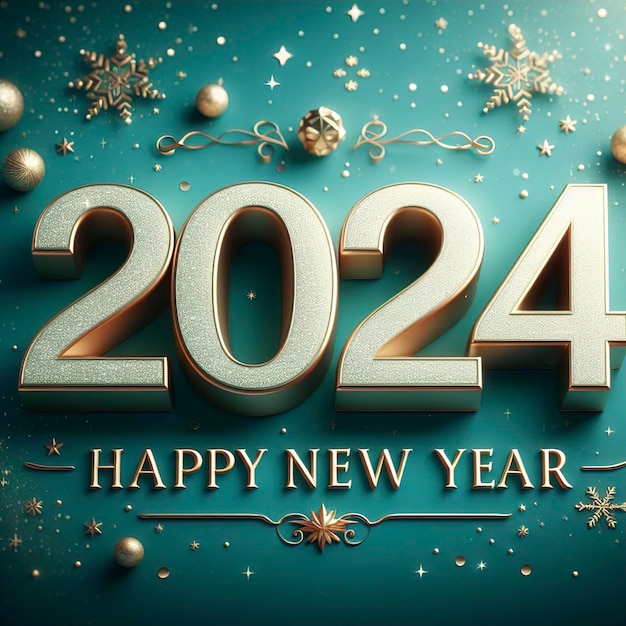 Photo happy new year 2024 greetings