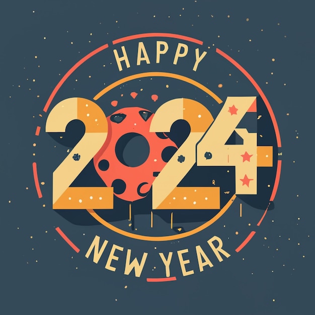 Happy New Year 2024 image generated using AI