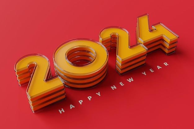 Happy new year 2024 letters background