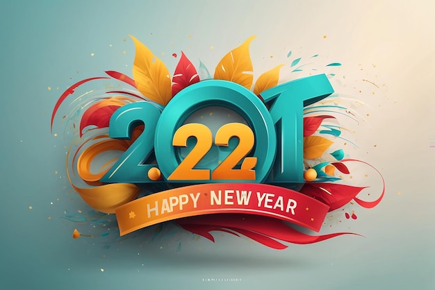 Happy New Year 2024 Logo Abstract Hand drawn creative calligraphy vector logo design 2024 New year Logo Design