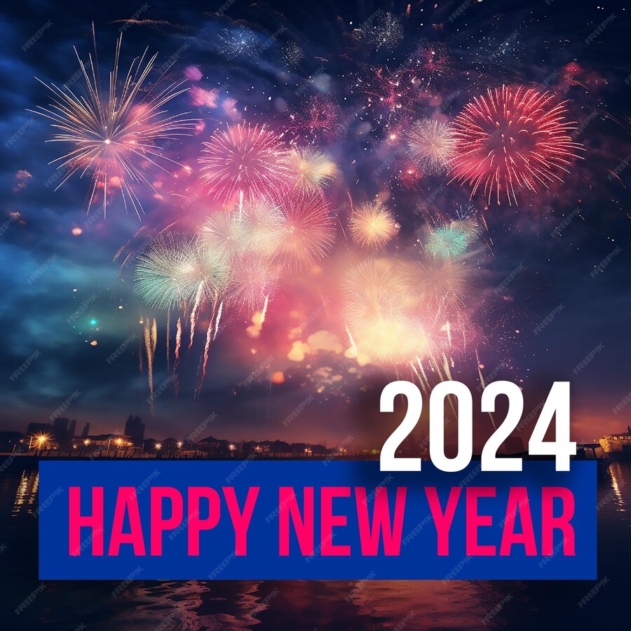 Premium AI Image Happy new year 2024 post
