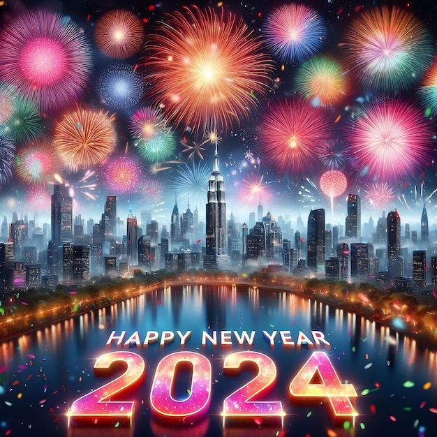 Premium Photo Happy new year 2024