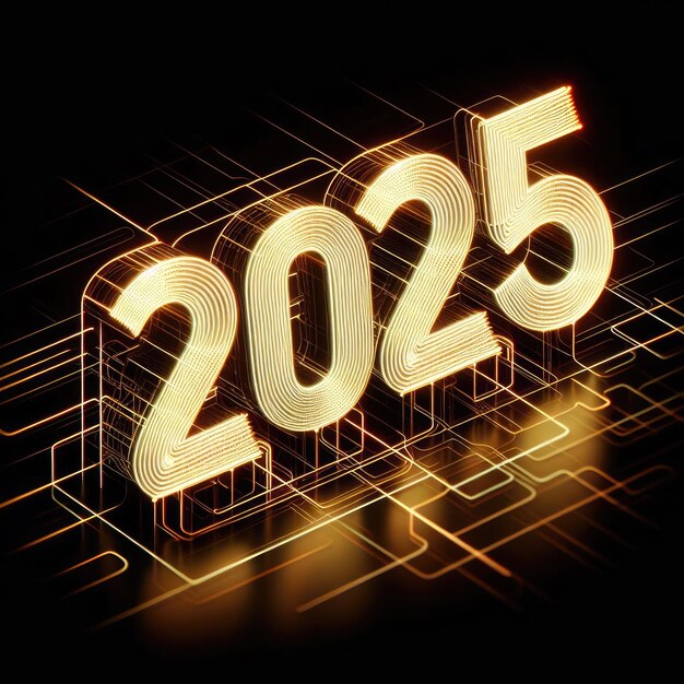 2025년 새해 복 많이 받으세요 2025년 조명 2025년 숫자 부동 컴퓨터 도면 번호 2025