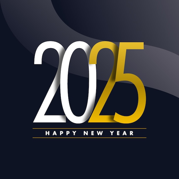 Happy new year 2025 background illustration