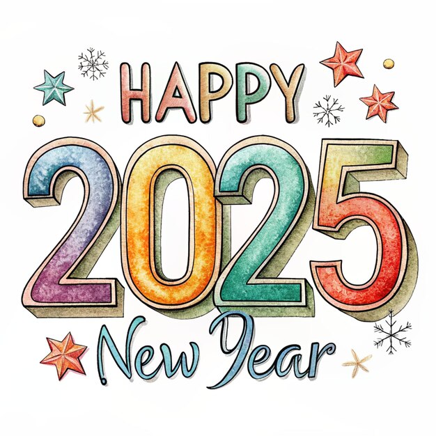 Happy New Year 2025 Celebration Designs Premium AIgenerated image