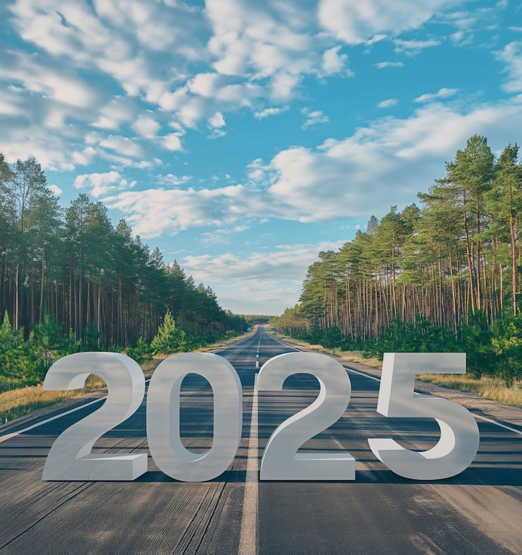 新年明けましておめでとうございます ホワイト・ナンバーズ 2025 オン・ザ・ロード ジェネレーティブ・アイ・アート