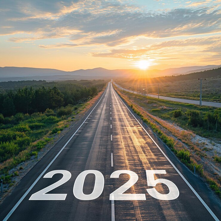 新年明けましておめでとうございます ホワイト・ナンバーズ 2025 オン・ザ・ロード ジェネレーティブ・アイ・アート
