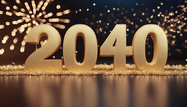 Happy New Year 2040 background image