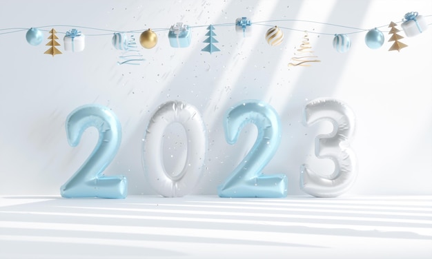 Felice anno nuovo illustrazione 3dx9