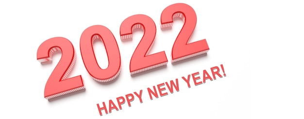 Happy New Year Background. Start to 2022. 3D illustration