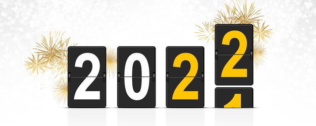 Happy New Year Background. Start to 2022. 3D illustration