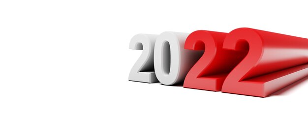 Happy New Year Background. Start to 2022. 3D illustration