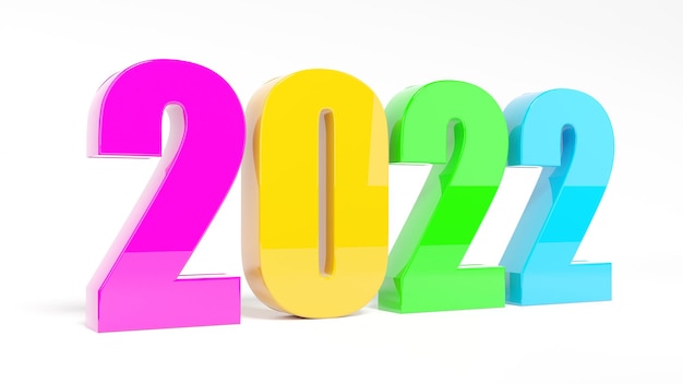 Happy New Year Background. Start to 2022. 3D illustration