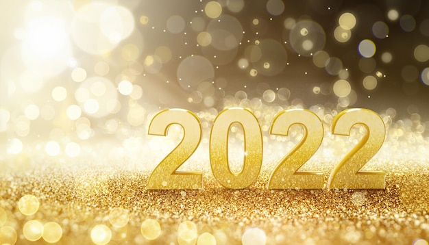 Happy New Year Background. Start to 2022. 3D illustration