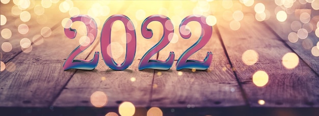 Happy New Year Background. Start to 2022. 3D illustration