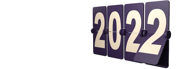 Happy New Year Background. Start to 2022. 3D illustration