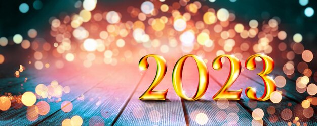 Happy New Year Background Start to 2023 3D illustration