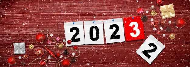 Photo happy new year background start to 2023 3d illustration