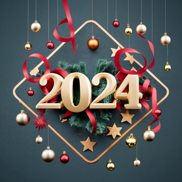 Happy New Year and Christmas Design