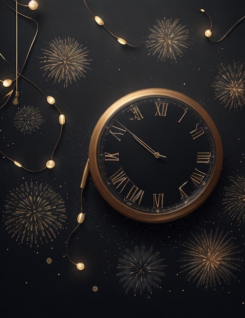 Happy new year dark luxury background