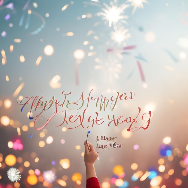 Photo happy new year fireworks confetti background images collections cute wallpapers ai generated