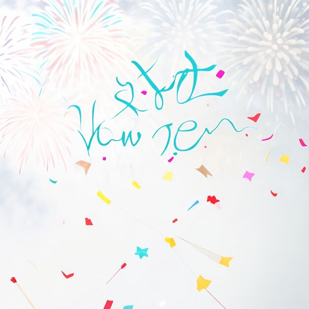 Happy new year fireworks confetti background images collections cute wallpapers ai generated