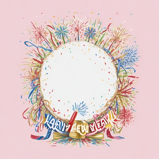 Foto buon anno nuovo fuochi d'artificio confetti immagini di sfondo collezioni di carte da parati carine ai generate