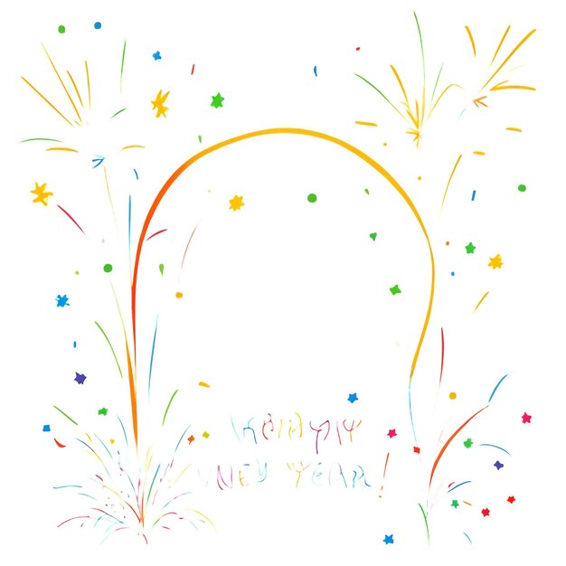 Happy new year fireworks confetti background images collections cute wallpapers ai generated