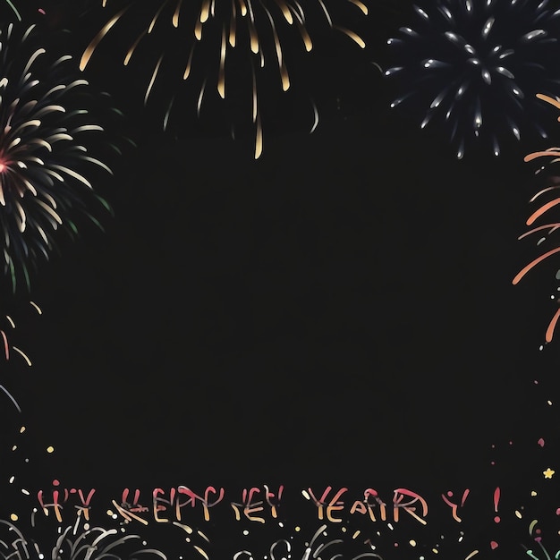 Photo happy new year fireworks confetti background images collections cute wallpapers ai generated