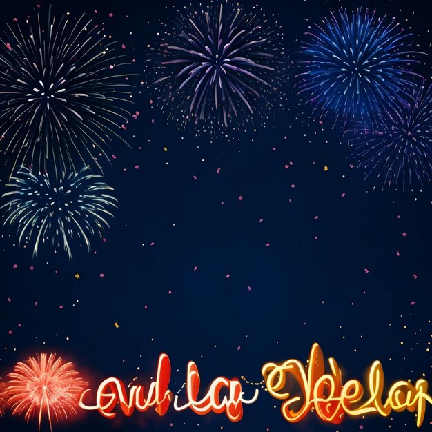 Happy new year fireworks confetti background images collections cute wallpapers ai generated