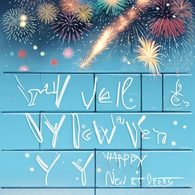 Photo happy new year fireworks confetti background images collections cute wallpapers ai generated