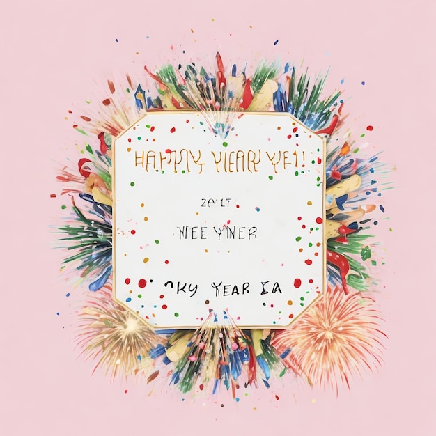 Happy new year fireworks confetti background images collections cute wallpapers ai generated