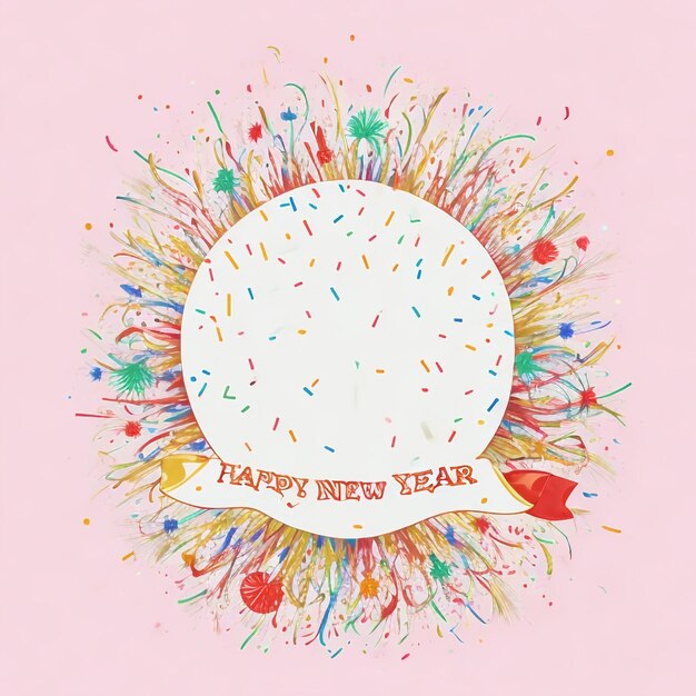 Photo happy new year fireworks confetti background images collections cute wallpapers ai generated