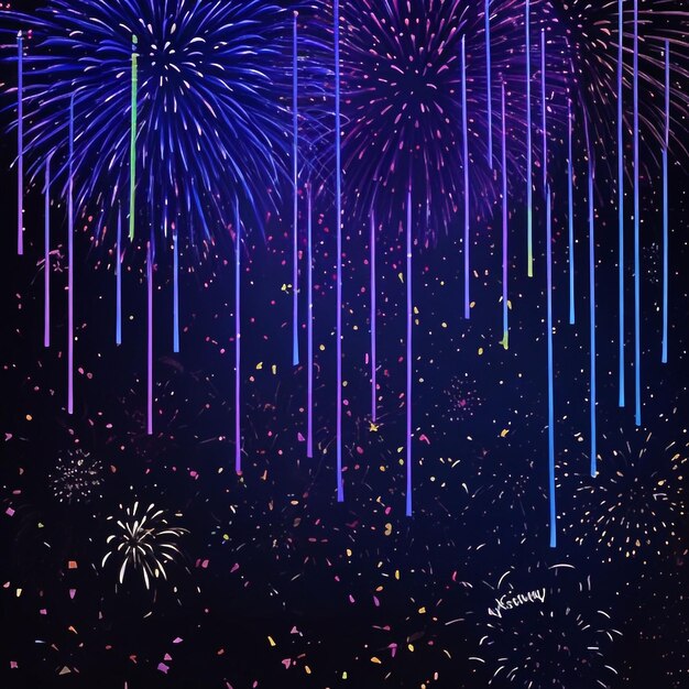 Foto buon anno fuochi d'artificio confetti immagini di sfondo collezioni di carte da parati carine ai generati