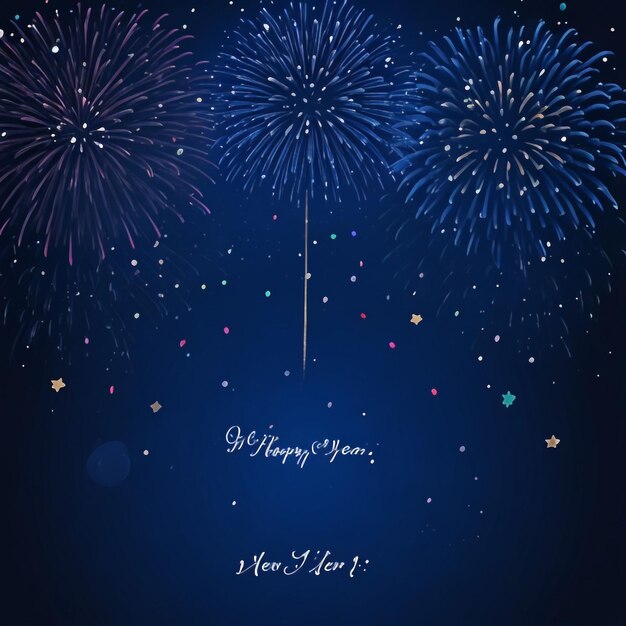 Happy new year fireworks confetti background images collections cute wallpapers ai generated