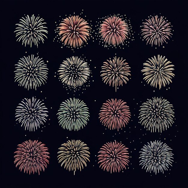 Photo happy new year fireworks confetti background images collections cute wallpapers ai generated