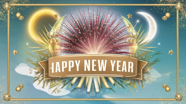 Happy New Year Greeting Card