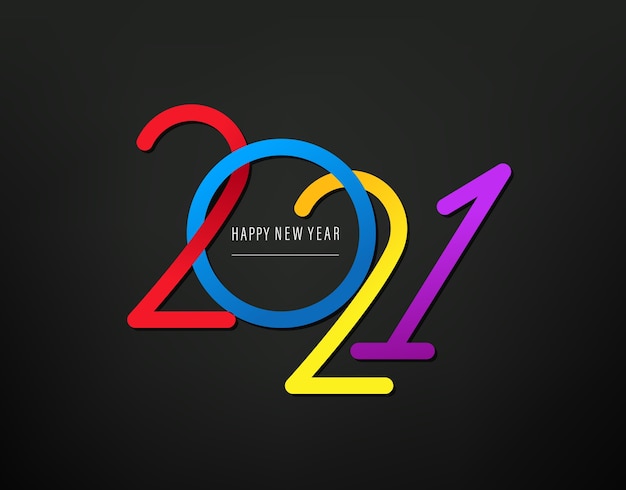 Happy new year greeting card