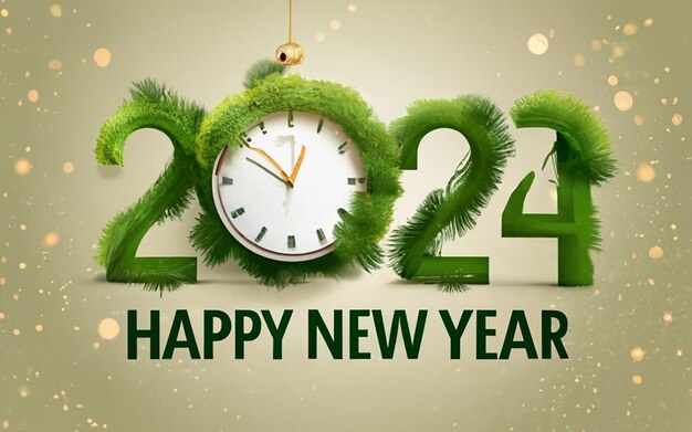 Happy New Year Happy New Year 2024 Natural tree eve